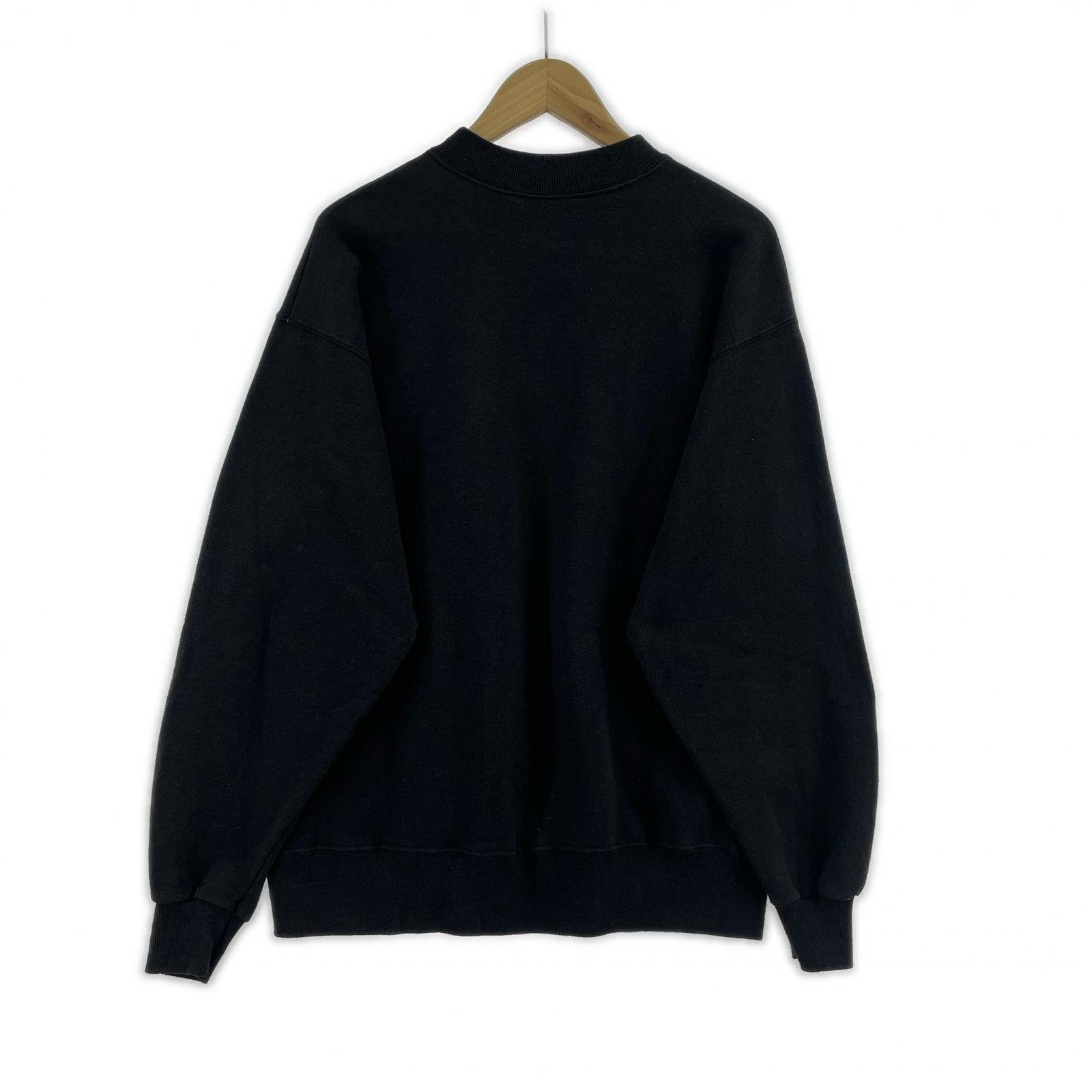 スウェット Hanes 90s レーシングプリント 黒(L) L ブラック
