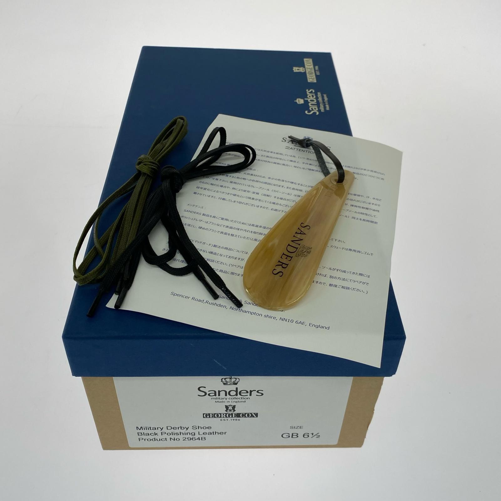 シューズ SANDERS×George Cox ミリタリーダービーシューズ UK6 1/2 ブラック ブラック