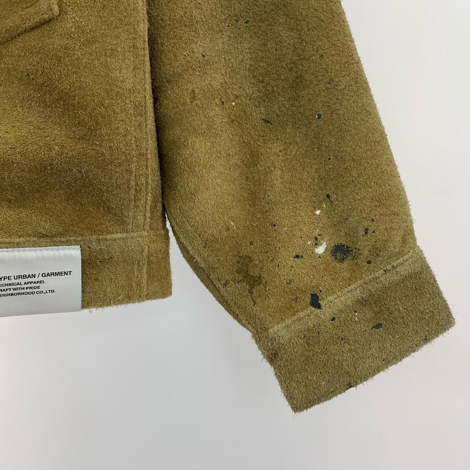 レザージャケット DRIP SUEDE JACKET SIZE:S BEIGE S カーキ