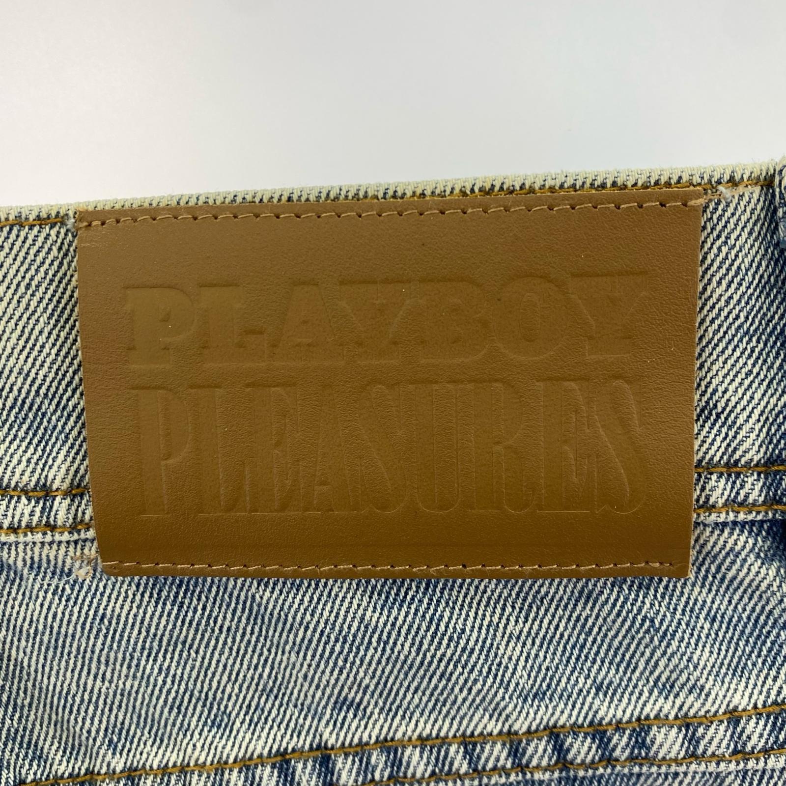 デニムパンツ ×PLAYBOY 28 ブルー