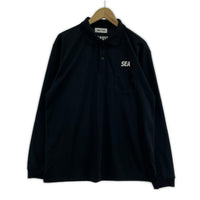 ポロシャツ 鹿の子 LS Polo Shirt 黒 L ブラック