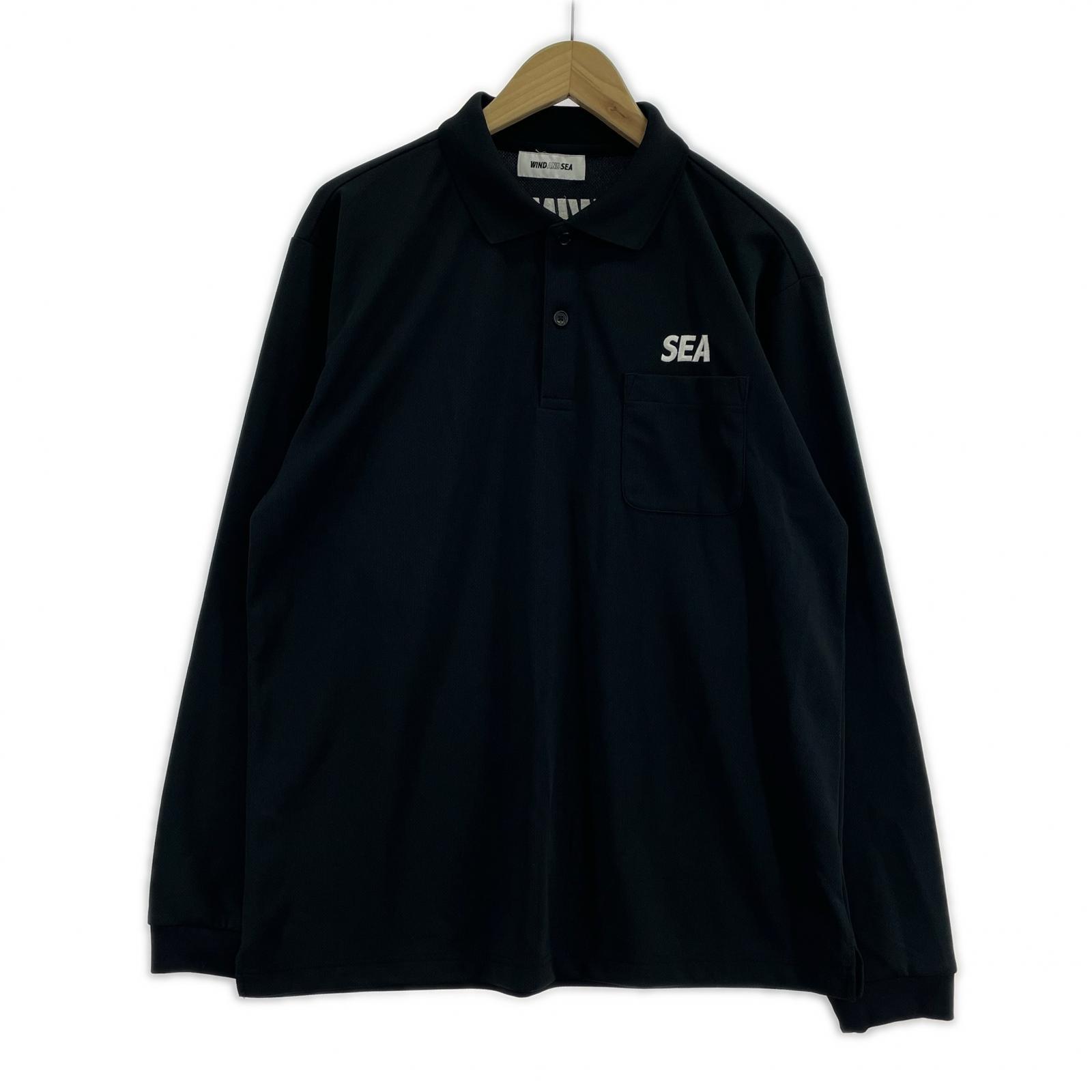 ポロシャツ 鹿の子 LS Polo Shirt 黒 L ブラック
