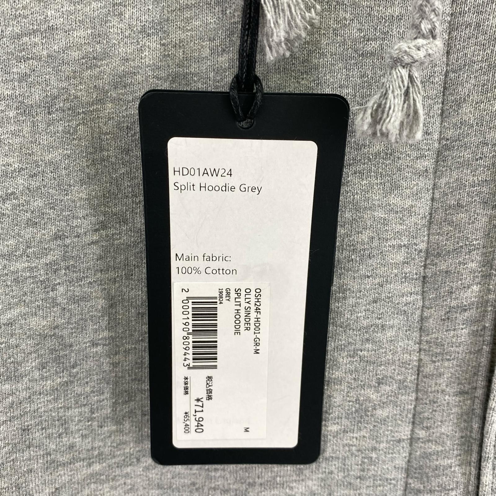 パーカー olly shinder 24AW デザイン パーカー グレー M グレー