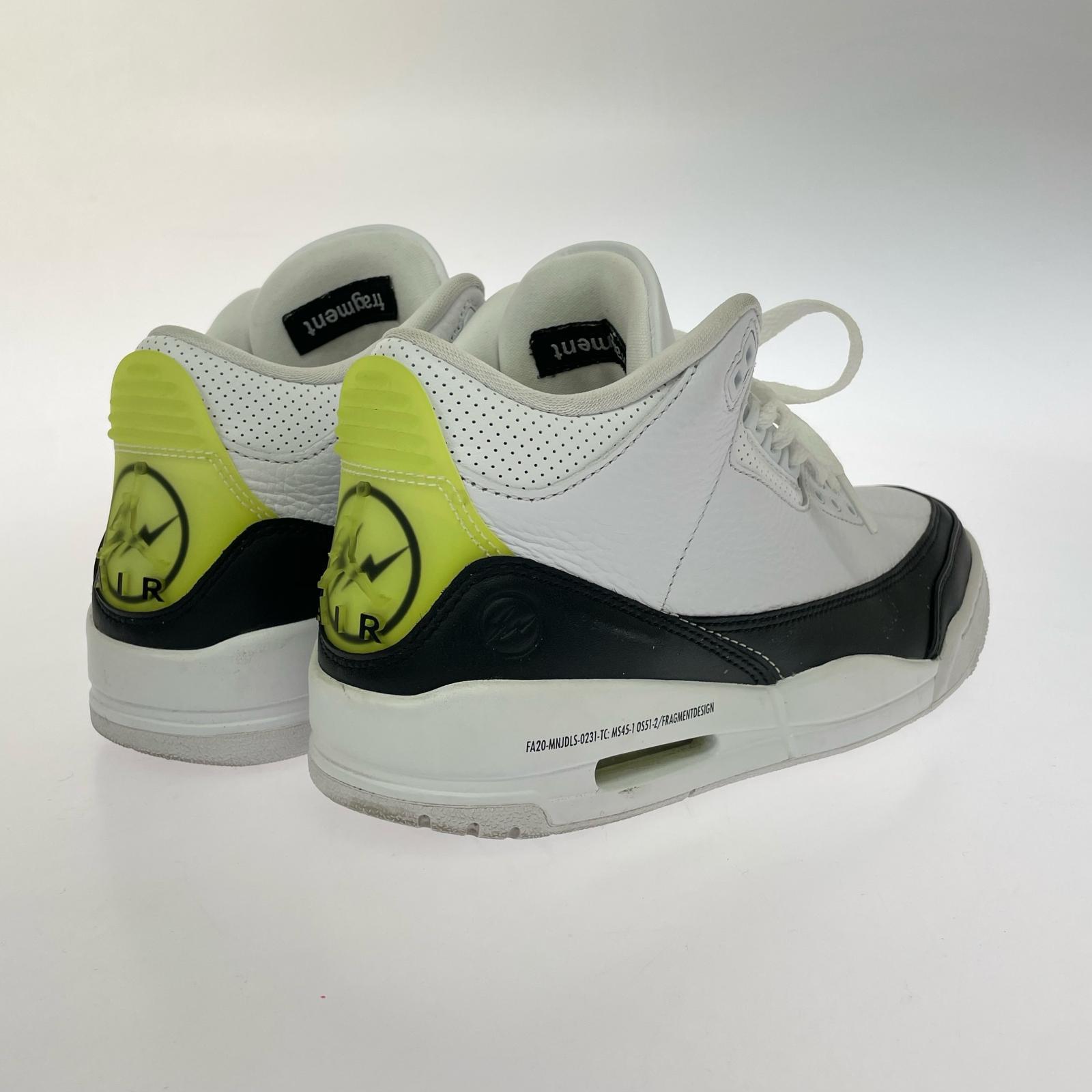 その他靴 Fragment × Nike Air Jordan 3 WHT BLK 26.0cm 26cm (US8 UK7 1/2 EU42) ホワイト