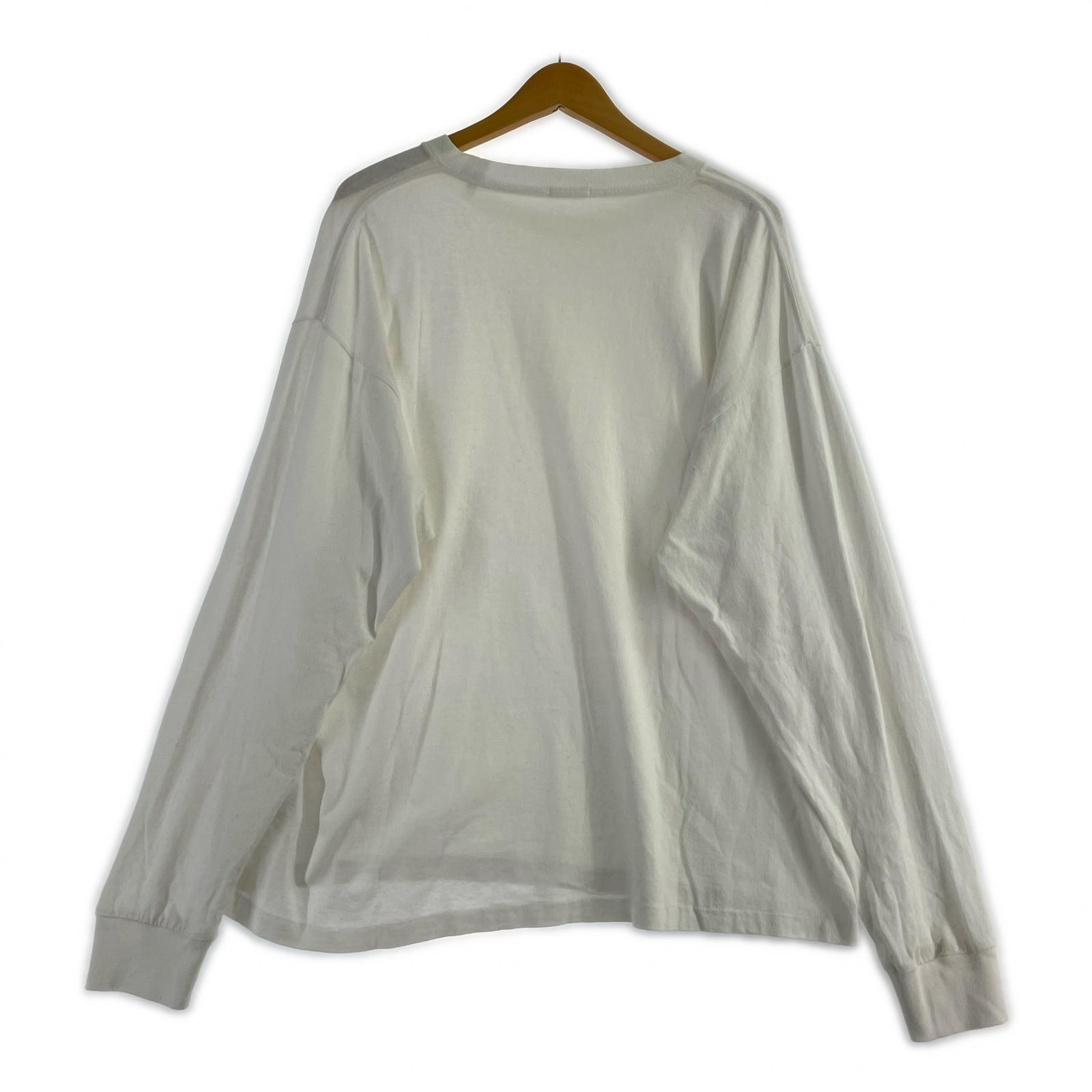 長袖Tシャツ COMOLI 23AW 空紡天竺ロングTシャツ 3 ホワイト ホワイト