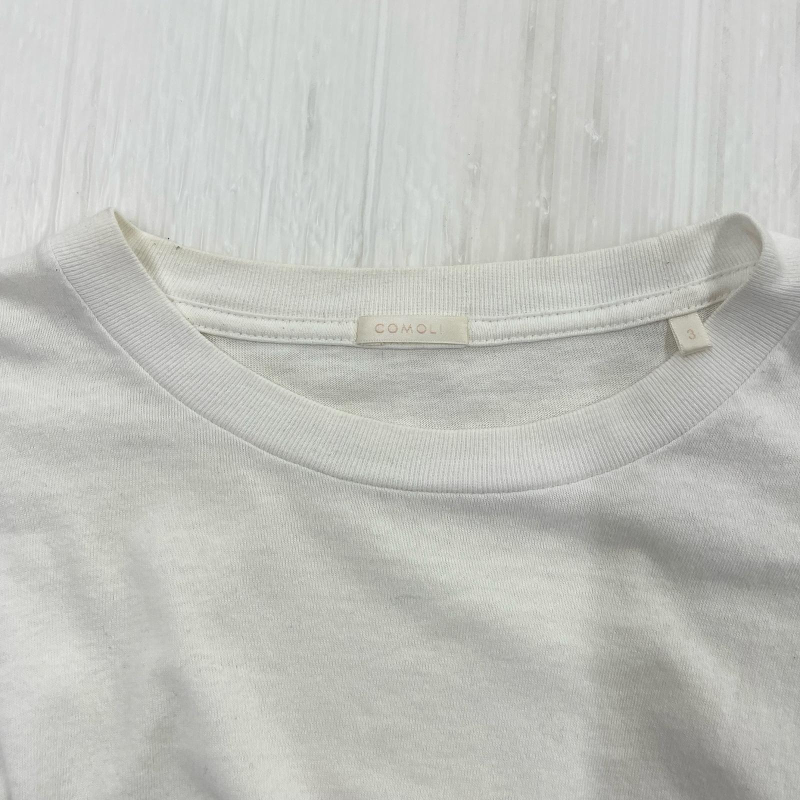 長袖Tシャツ COMOLI 23AW 空紡天竺ロングTシャツ 3 ホワイト ホワイト