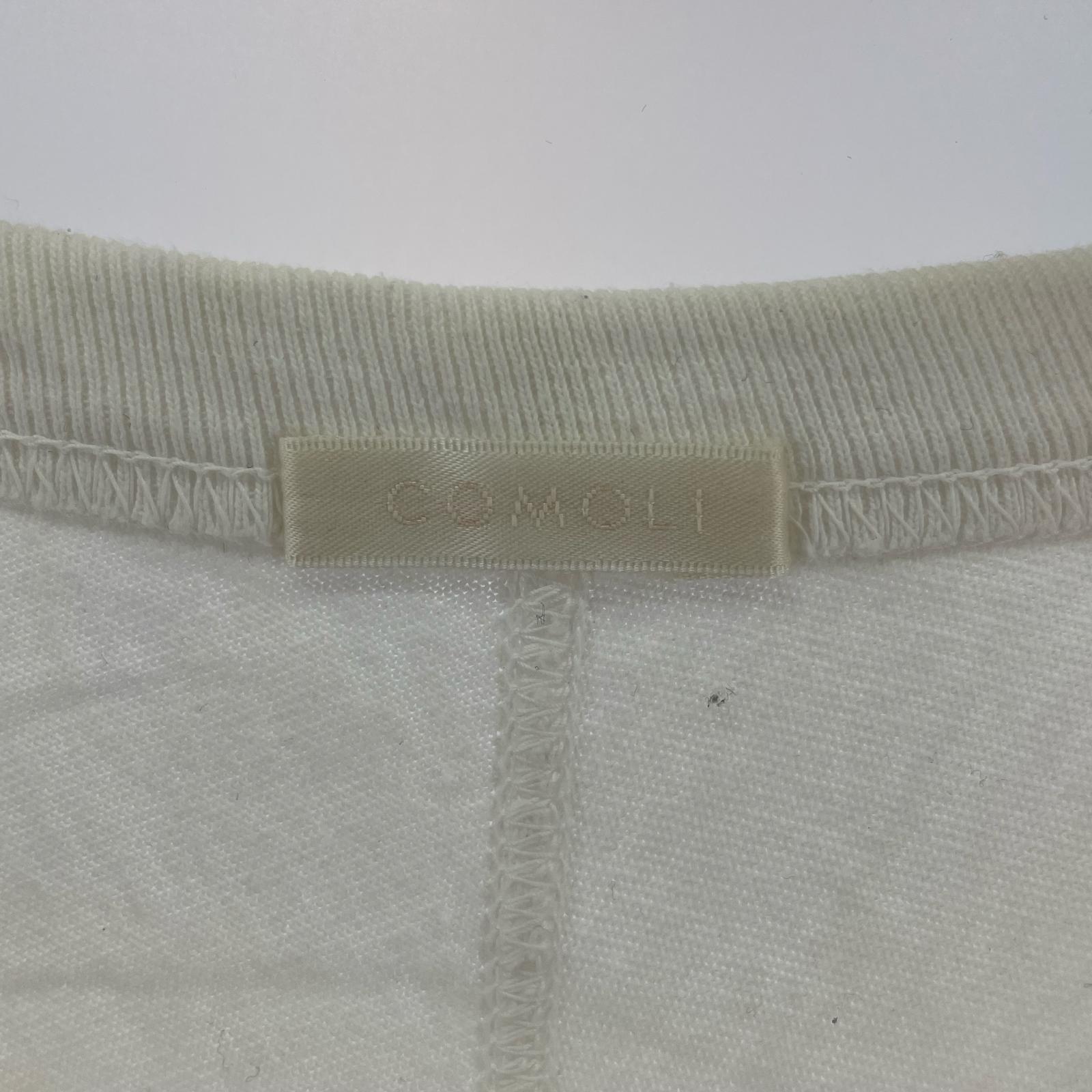 長袖Tシャツ COMOLI 20AW フットボールTee 2 ホワイト 2 ホワイト
