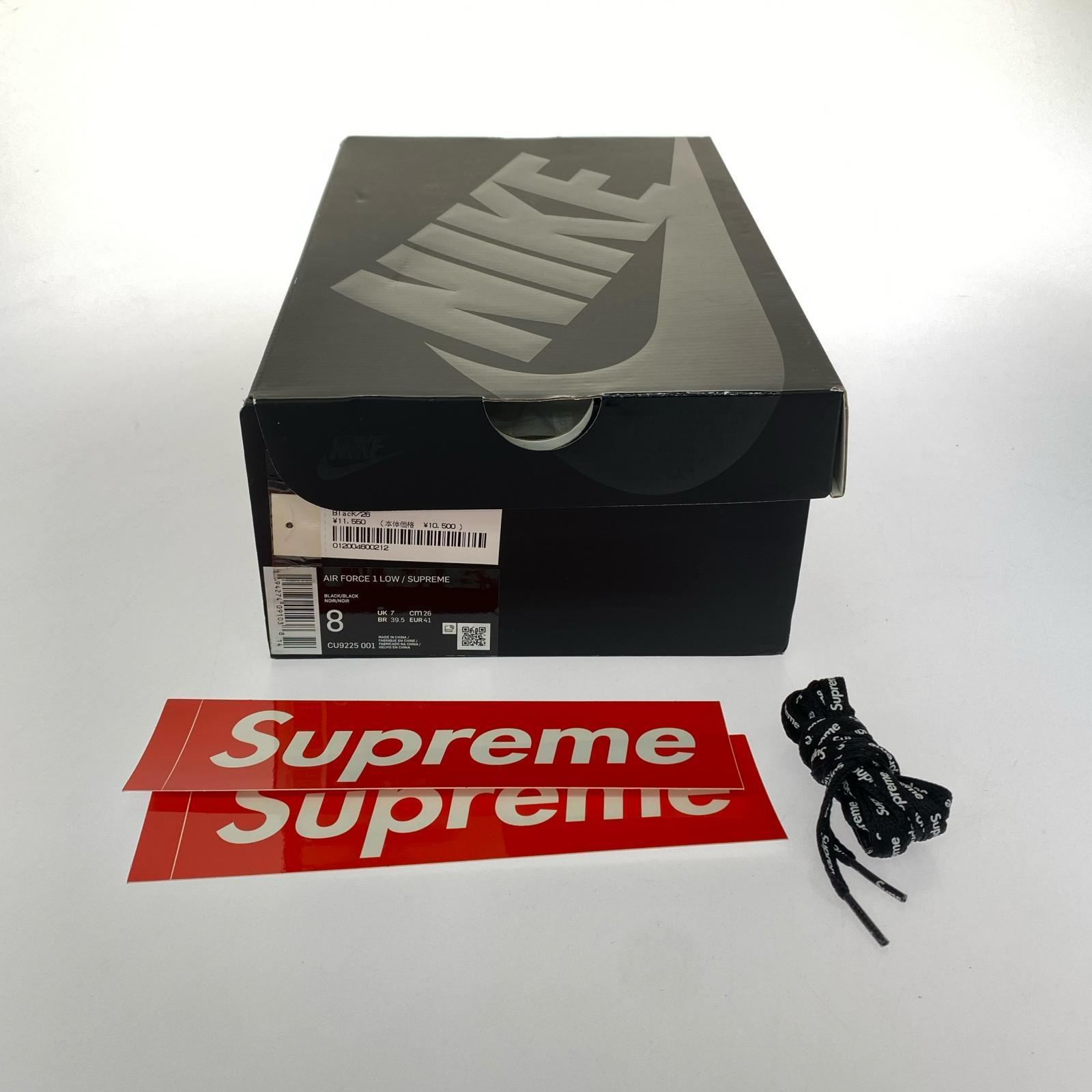 スニーカー Supreme × Nike Air Force 1 Low 黒 26.0 ブラック
