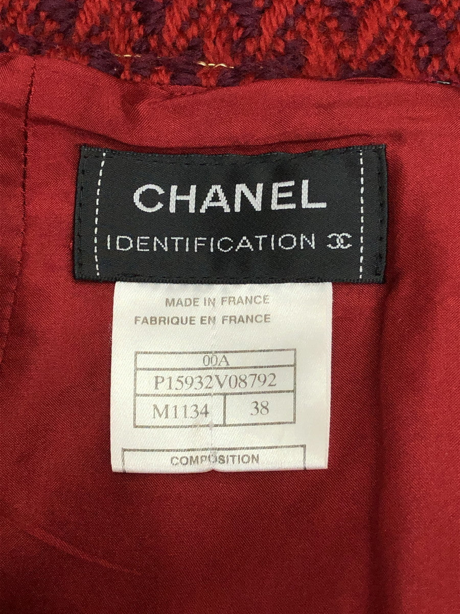 CHANEL 膝丈スカート 赤