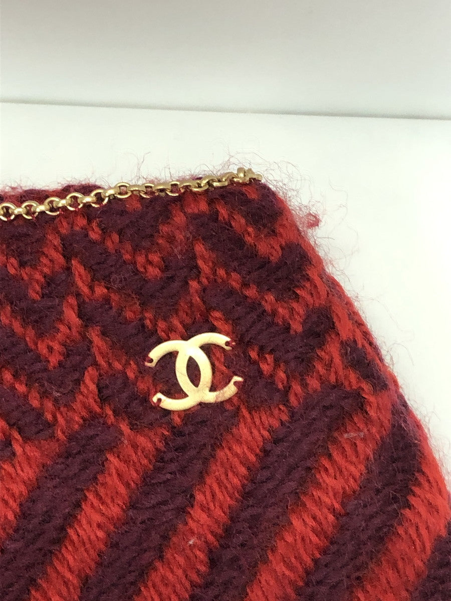 CHANEL 膝丈スカート 赤