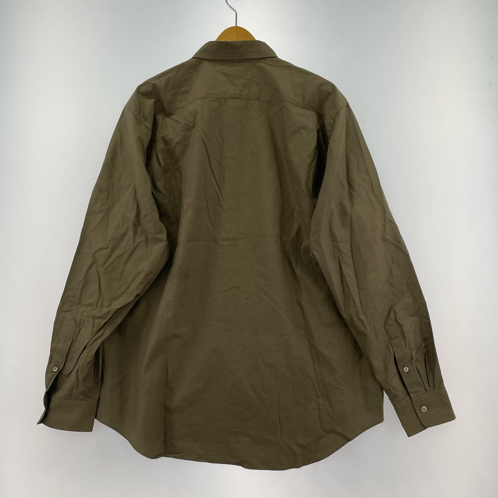 長袖シャツ WASHED FINX TWILL BIG SHIRT 5 5 ブラウン