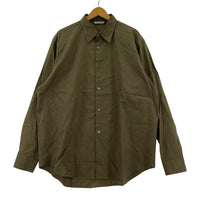 長袖シャツ WASHED FINX TWILL BIG SHIRT 5 5 ブラウン