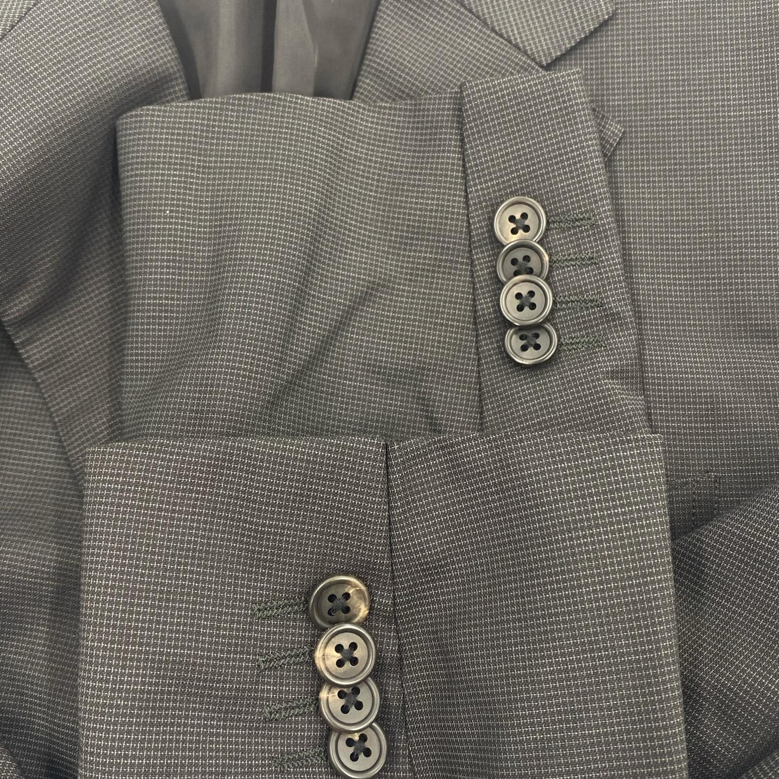 ジャケット チェック セットアップスーツ L グレー