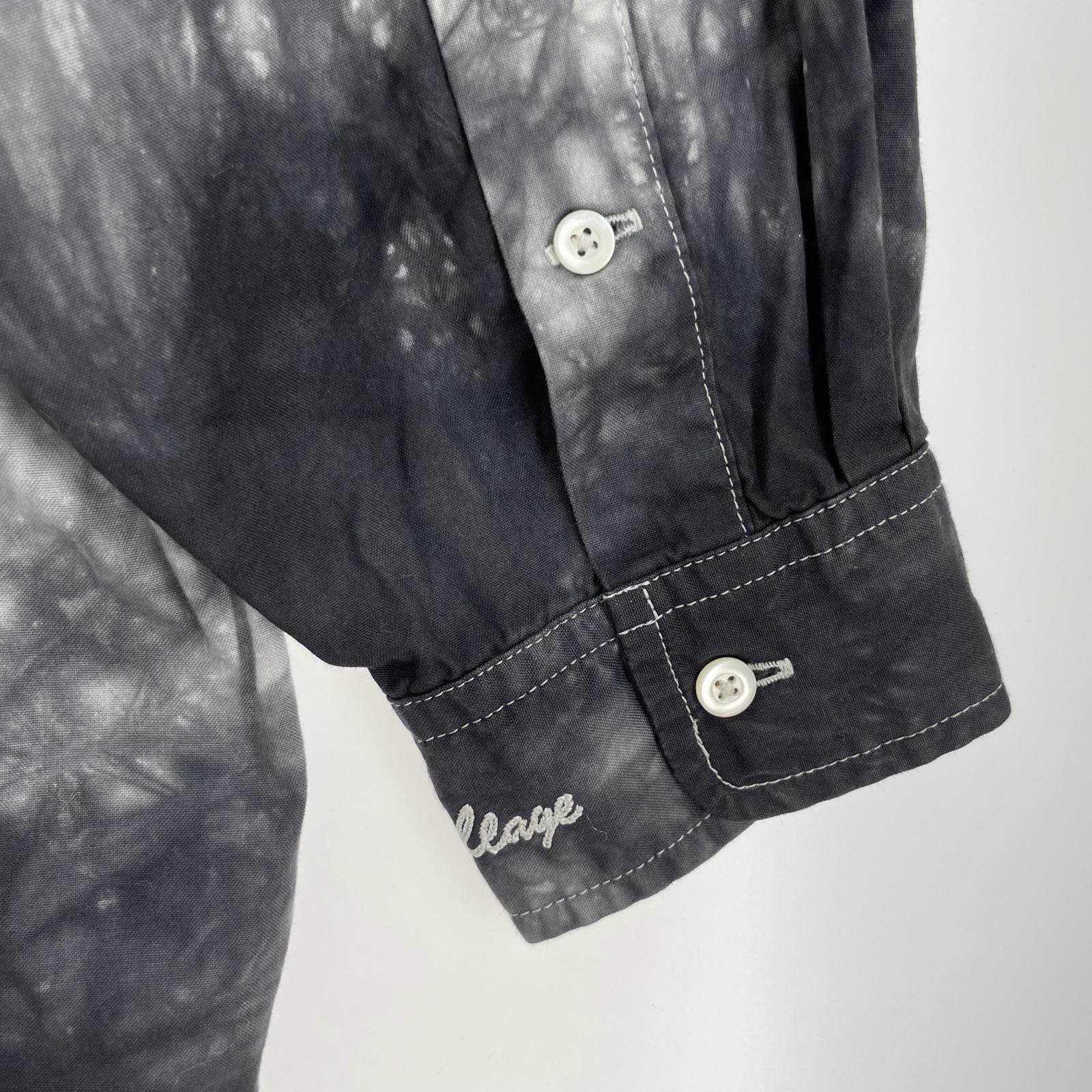 長袖シャツ タイダイ染 BLK ブラック
