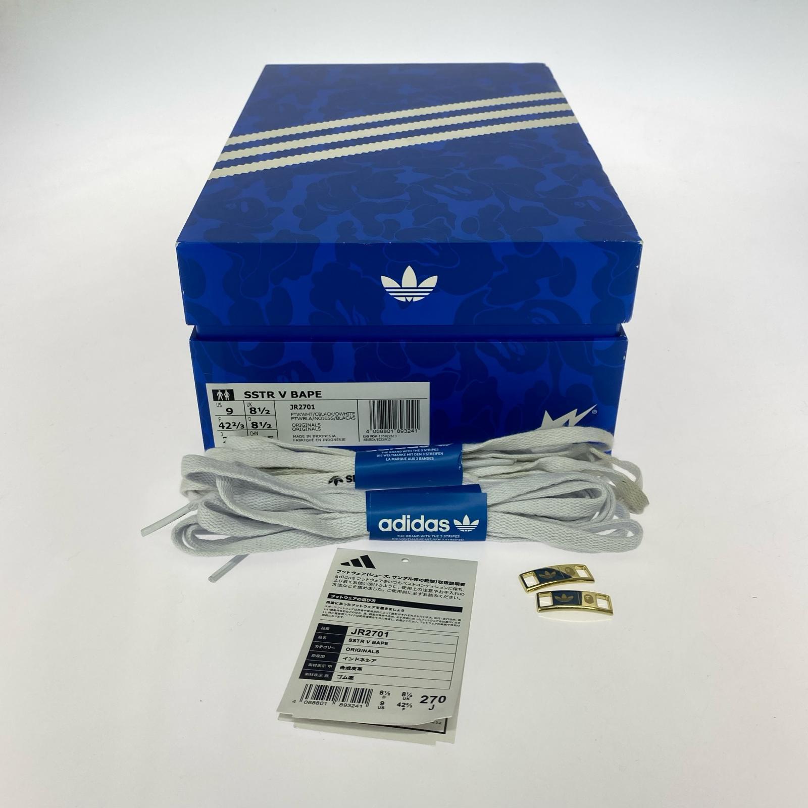 スニーカー ×A BATHING APE Superstar V 27cm (US9 UK8 1/2 EU44) ホワイト