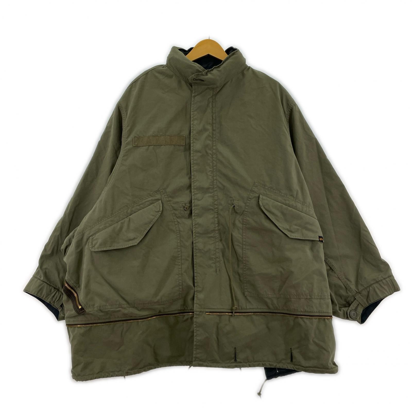 ミリタリージャケット ×ALPHA 24AW 4WAY double-end Mod’s Coat L L カーキ