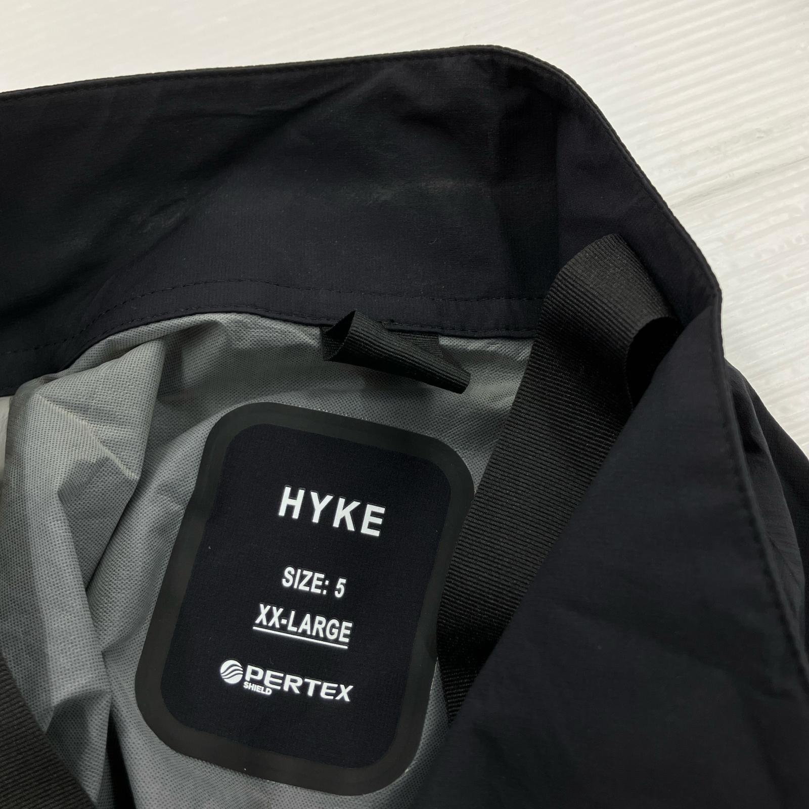 ジャケット HYKE 21SS PARTEX ミリタリーコート XXL ブラック ブラック