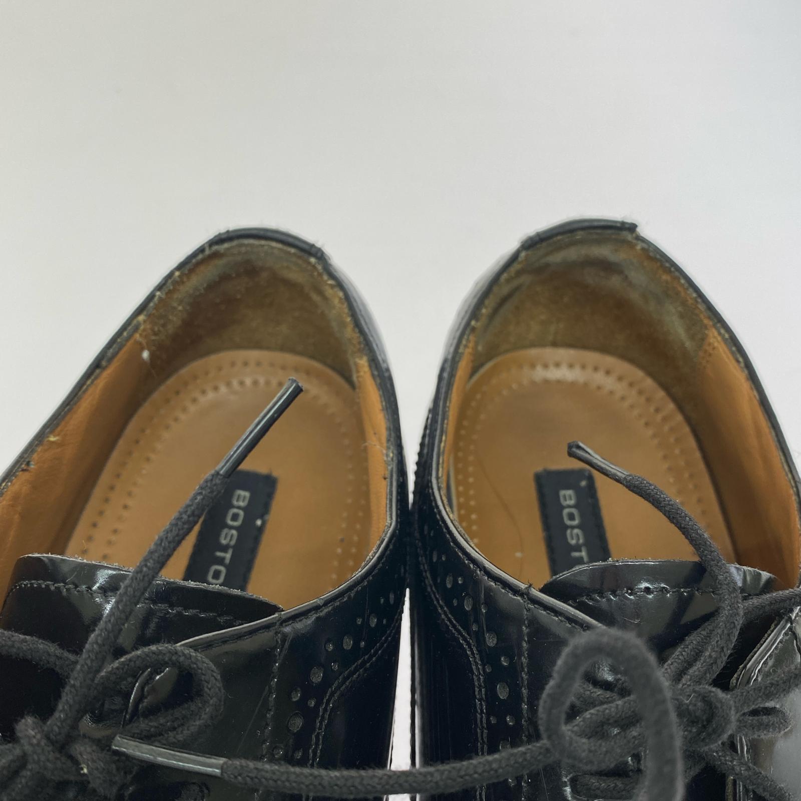 シューズ bostonian ウイングチップ レザーシューズ ブラック