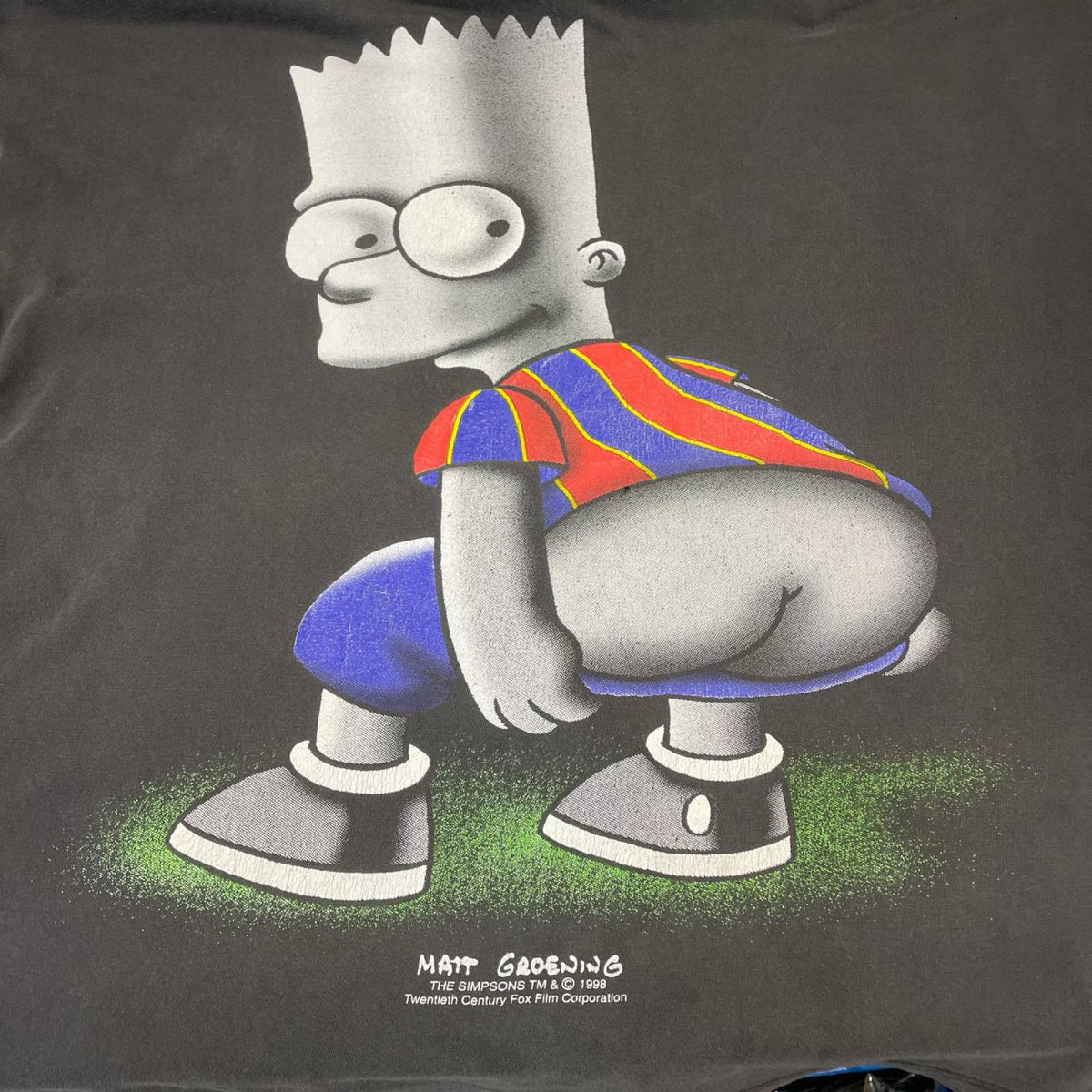 半袖Tシャツ 90s The Simppons バート・シンプソン キャラクターTシャツ1998年 REDWOODタグ L ブラック