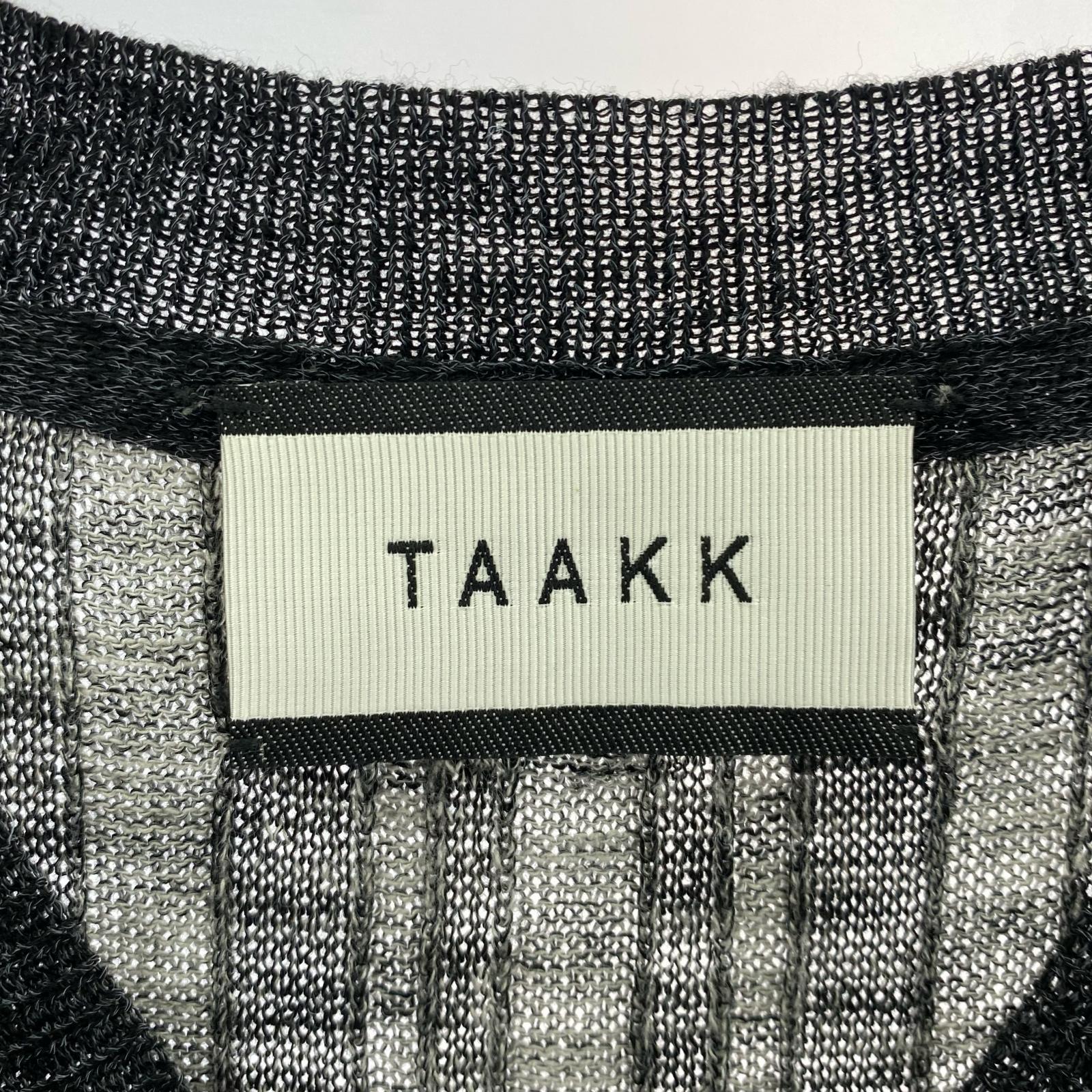 半袖Tシャツ TAAKK 23SS RIB KNIT T-SHIRTS 黒グレー (2) グレー
