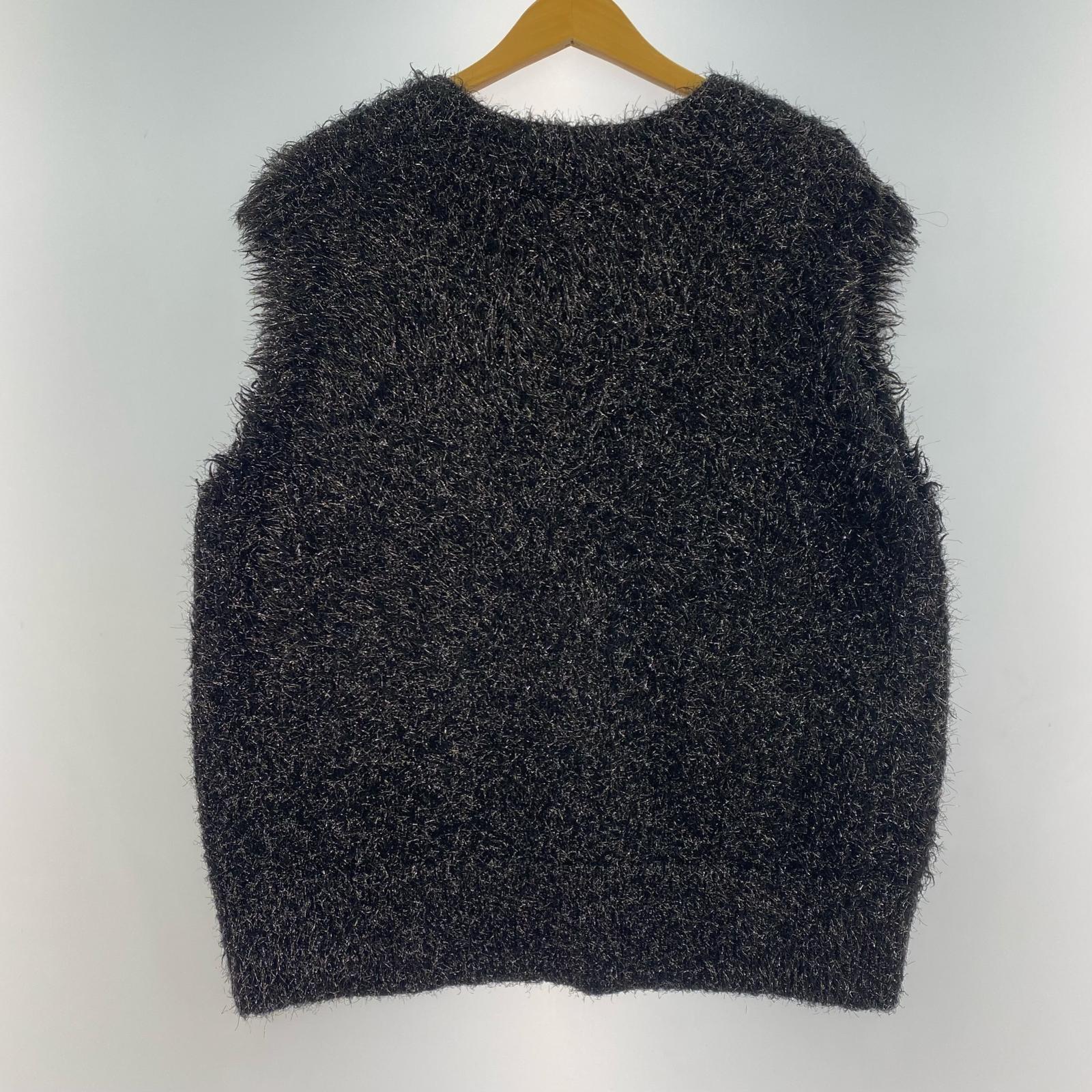 ニット Gypsohila Glitter Knit Vest 黒 ブラック
