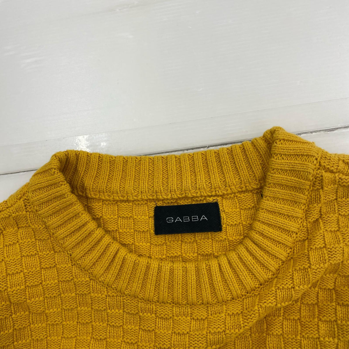 ニット GABBA ELO KNIT P4342 (M) M イエロー