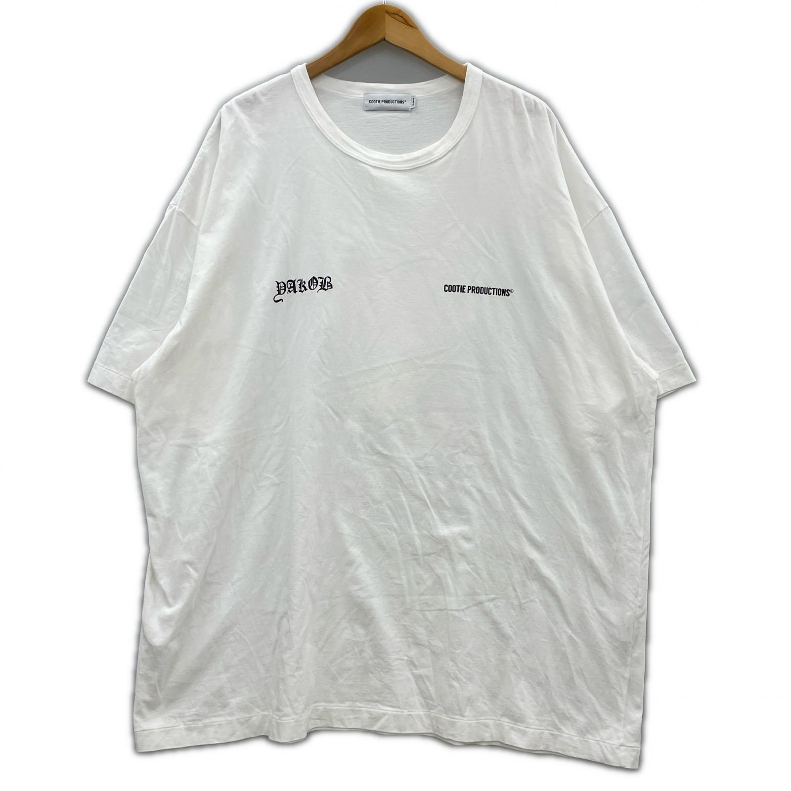 半袖Tシャツ プリントS/Sカットソー(XL)白 ホワイト