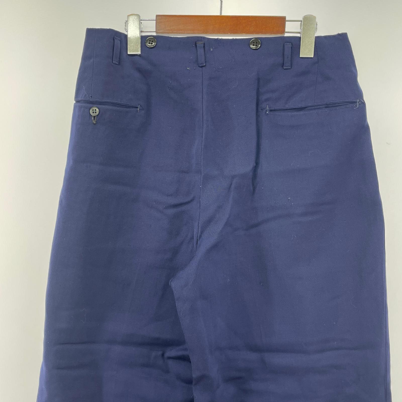 パンツ 50s ウールギャバジン スラックス ネイビー ネイビー
