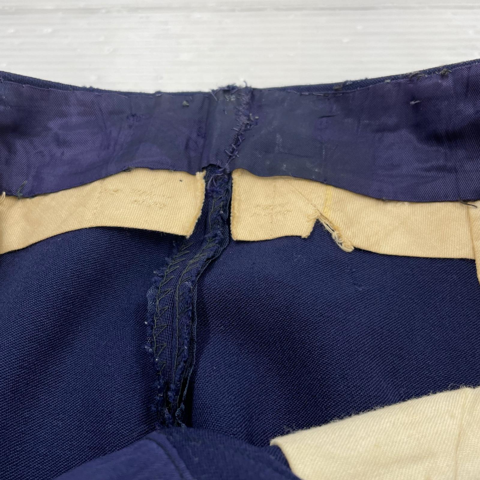 パンツ 50s ウールギャバジン スラックス ネイビー ネイビー