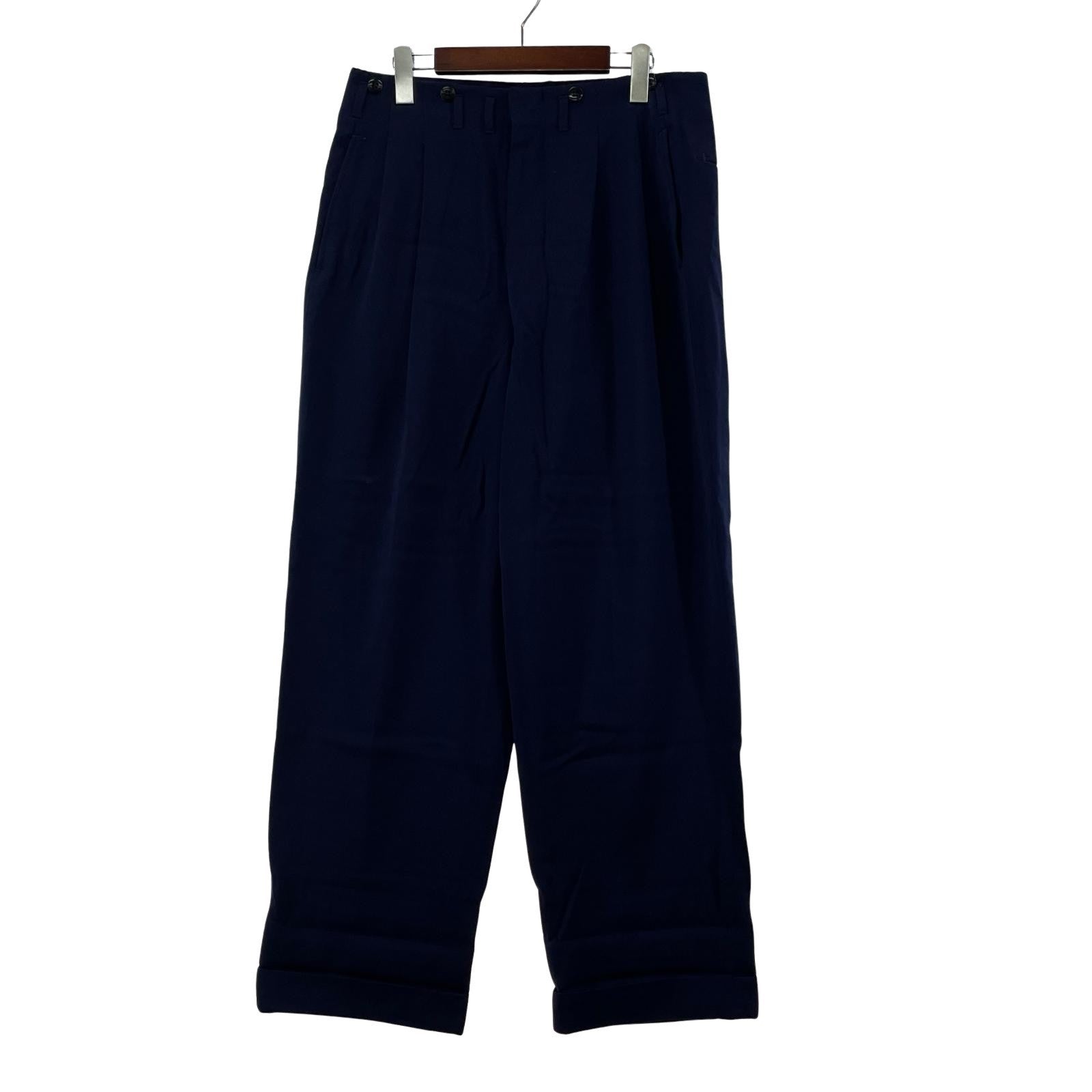 パンツ 50s ウールギャバジン スラックス ネイビー ネイビー