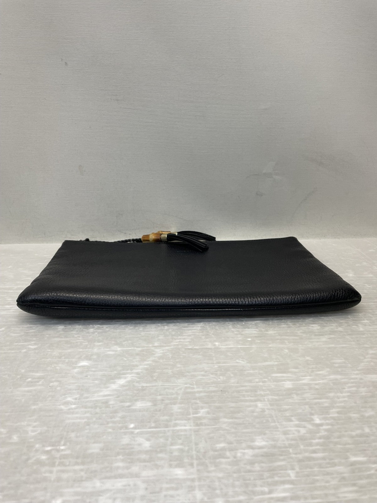 GUCCI バンブータッセル レザークラッチバッグ 黒 449653