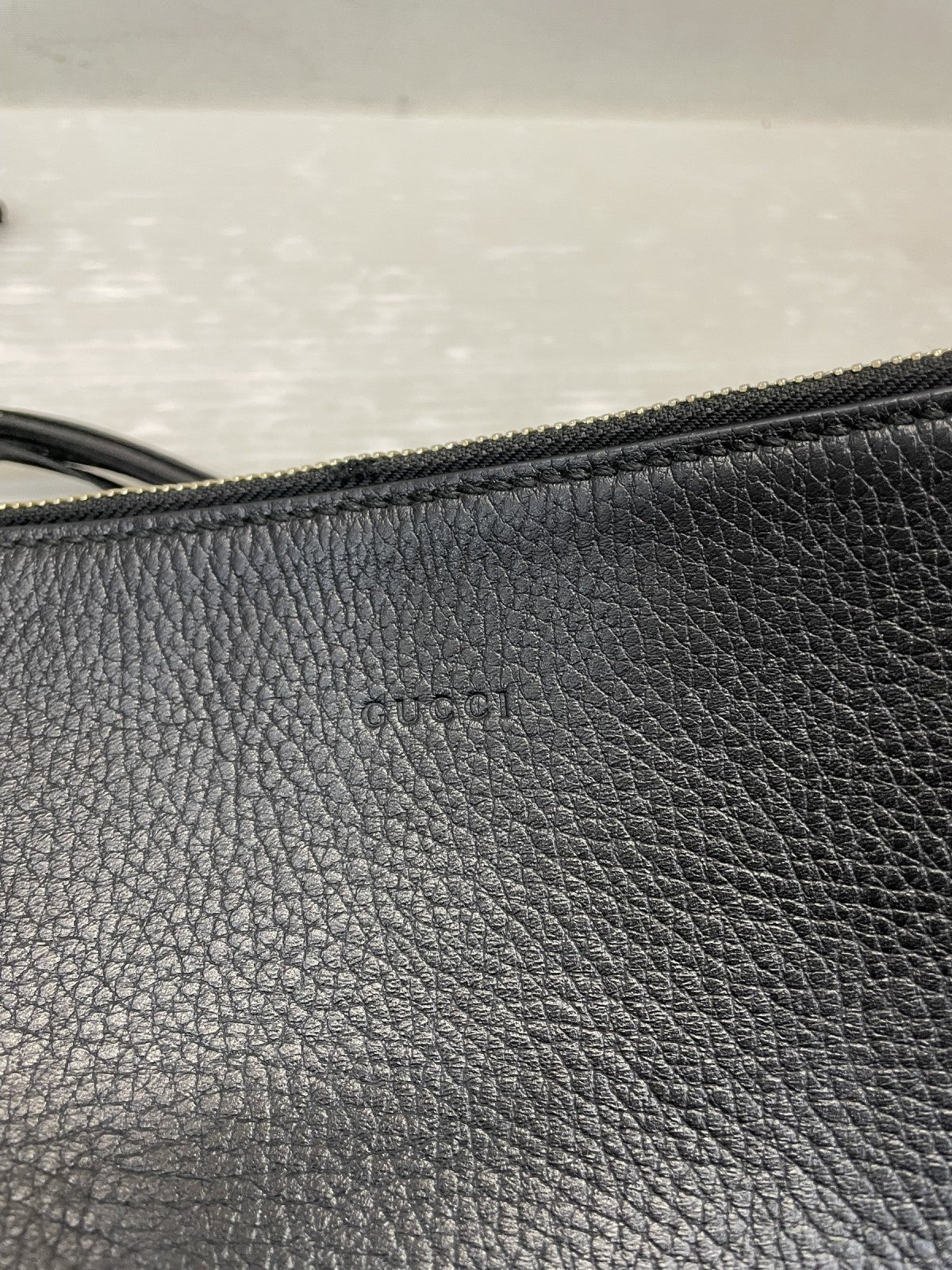 GUCCI バンブータッセル レザークラッチバッグ 黒 449653