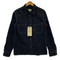 長袖シャツ PADDED CHAMBRAY SHIRT 黒 38 ブラック
