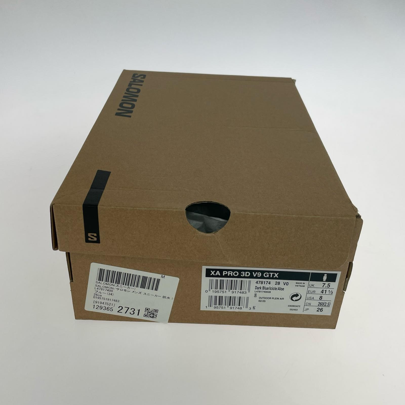 スニーカー XA PRO 3D V9 GTX 青 26cm (US8 UK7 1/2 EU42)