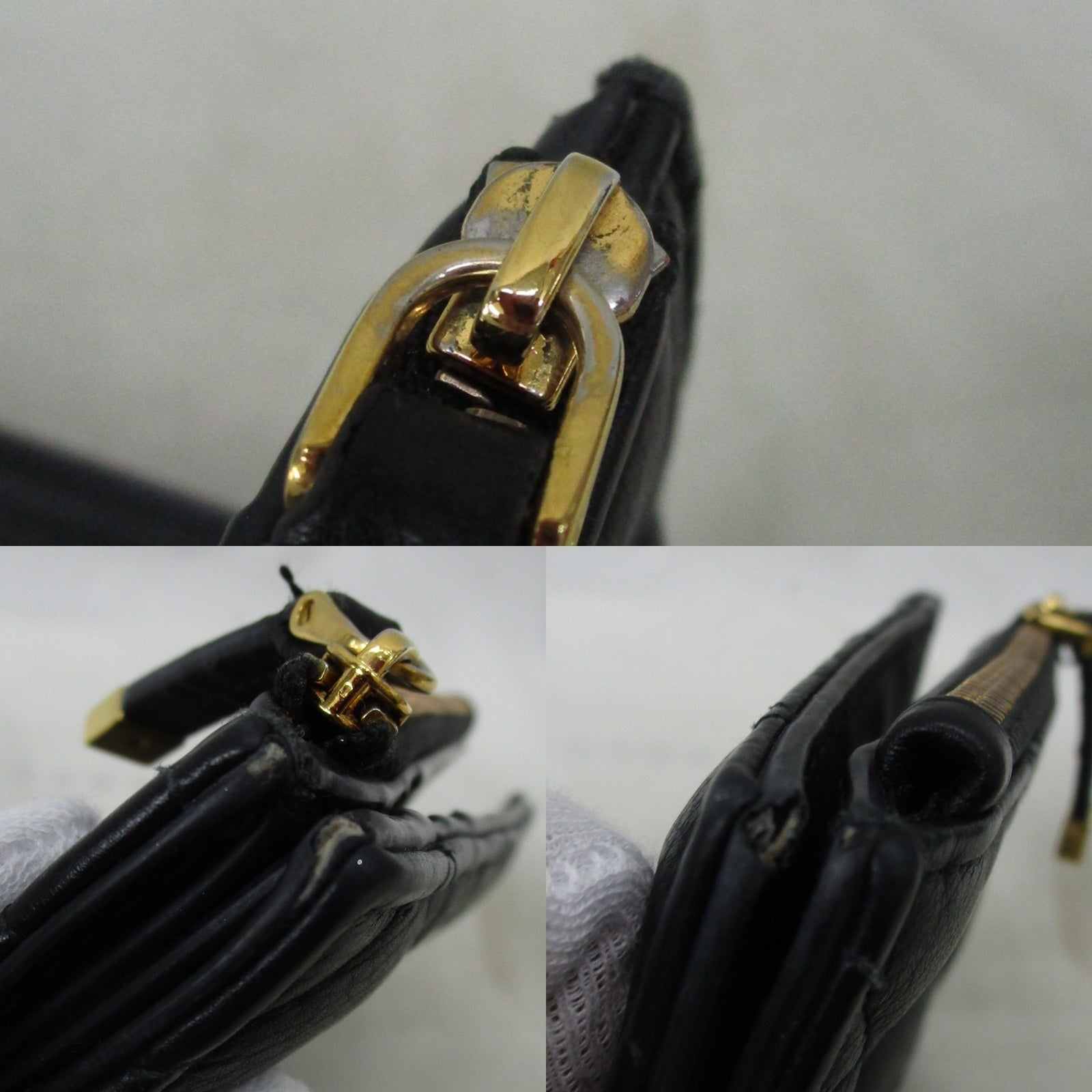 ダリアウォレット 二つ折り財布 黒