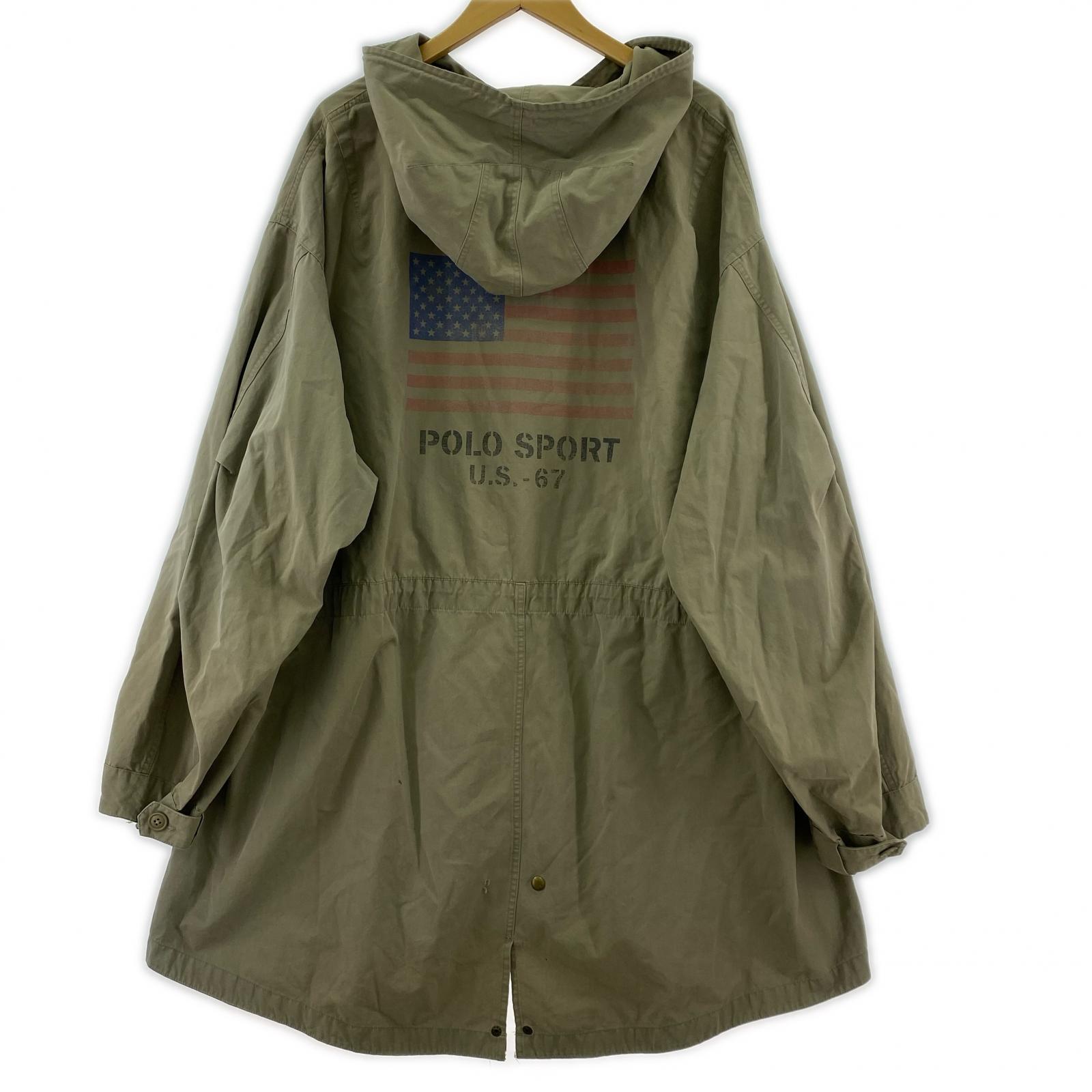 ジャケット 90s POLO SPORT モッズコート(XL) LL ベージュ