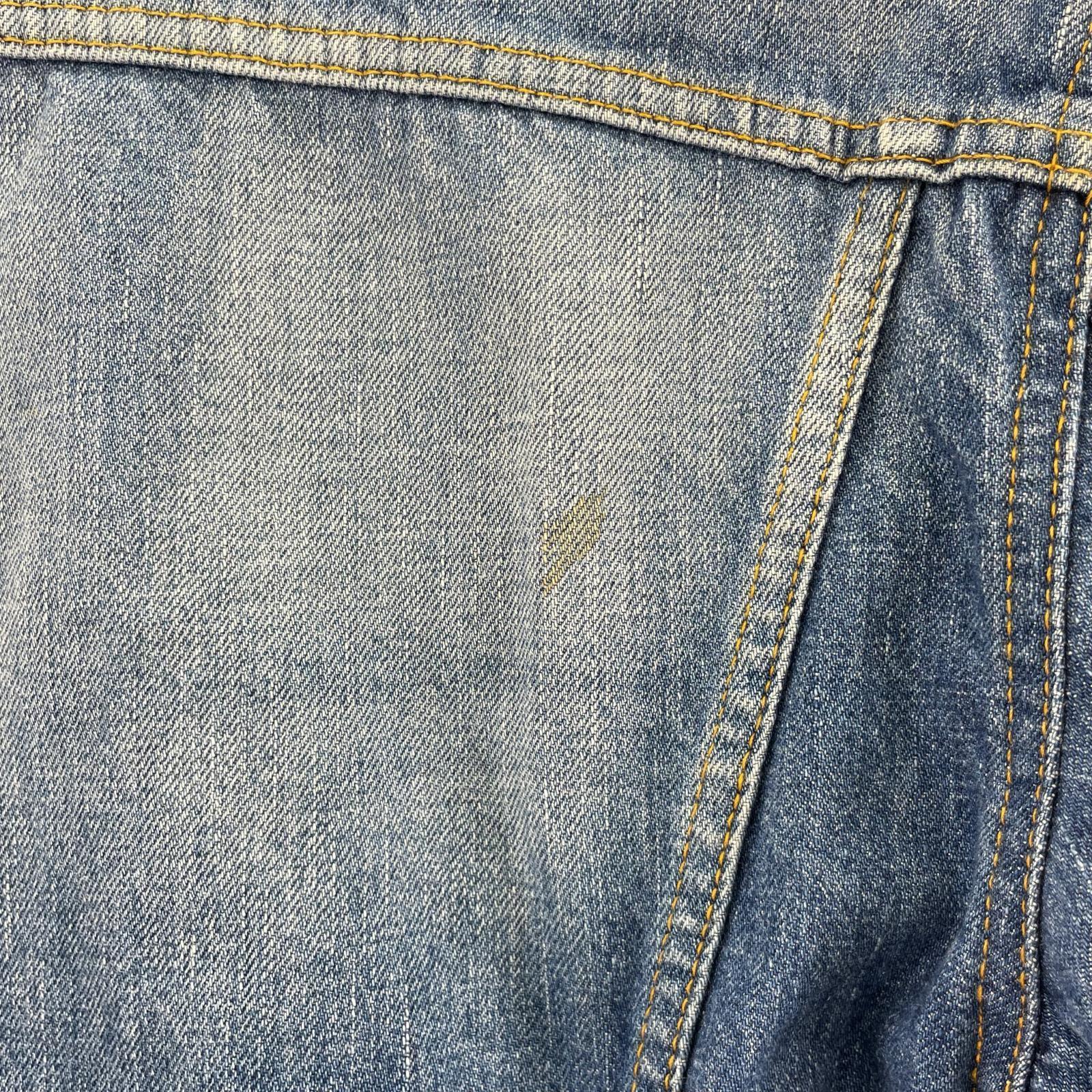 デニムジャケット FADED DENIM TRUCKER JACKET-46 46 ブルー