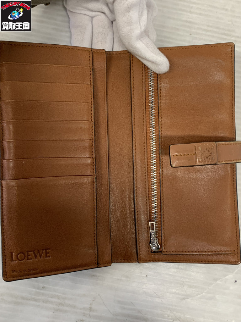 LOEWE バーティカルウォレット ラージ ネイビー