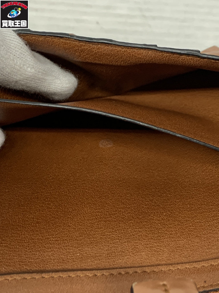 LOEWE バーティカルウォレット ラージ ネイビー