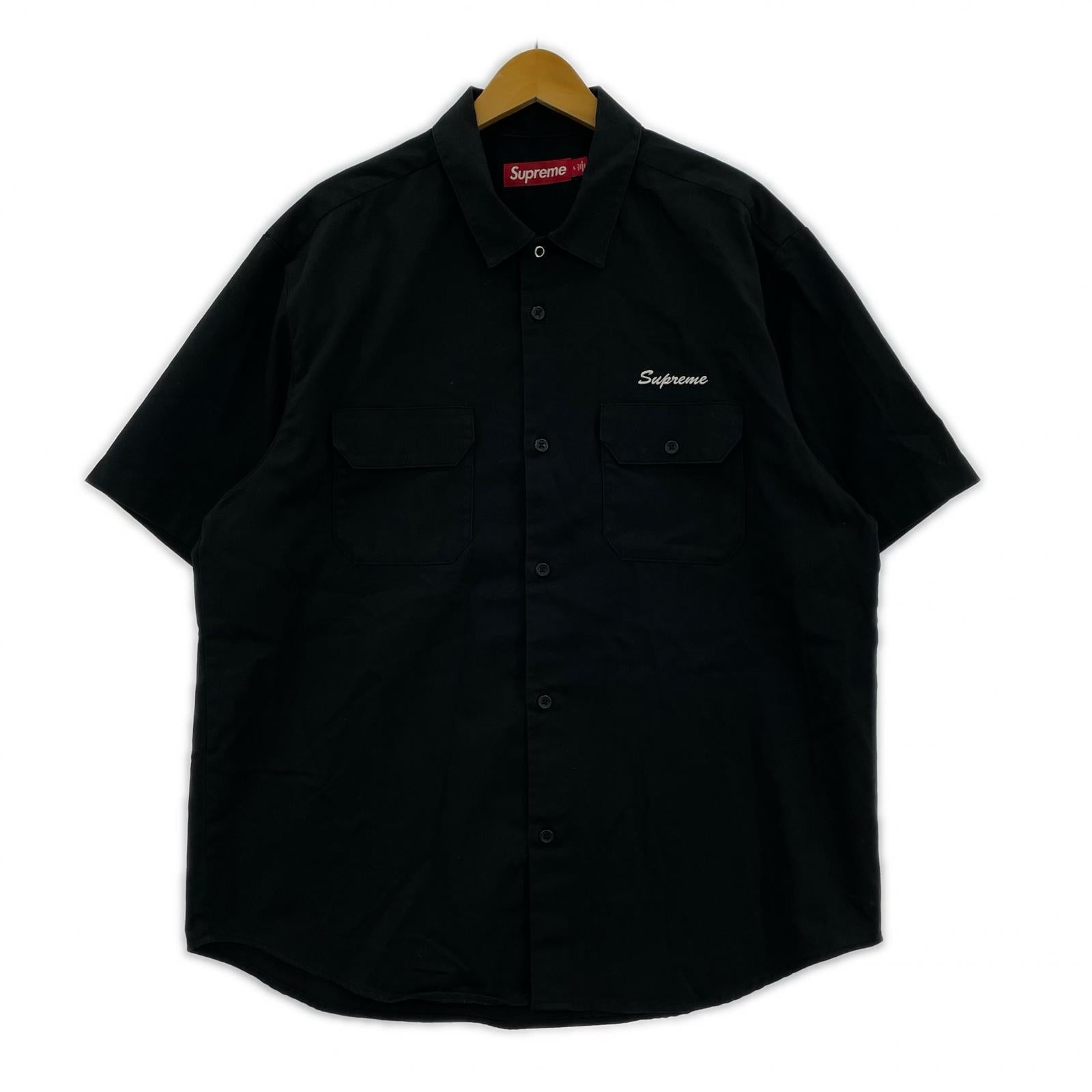 半袖シャツ 25ss Rhinestone Pin Up S/S Work Shirt L L ブラック