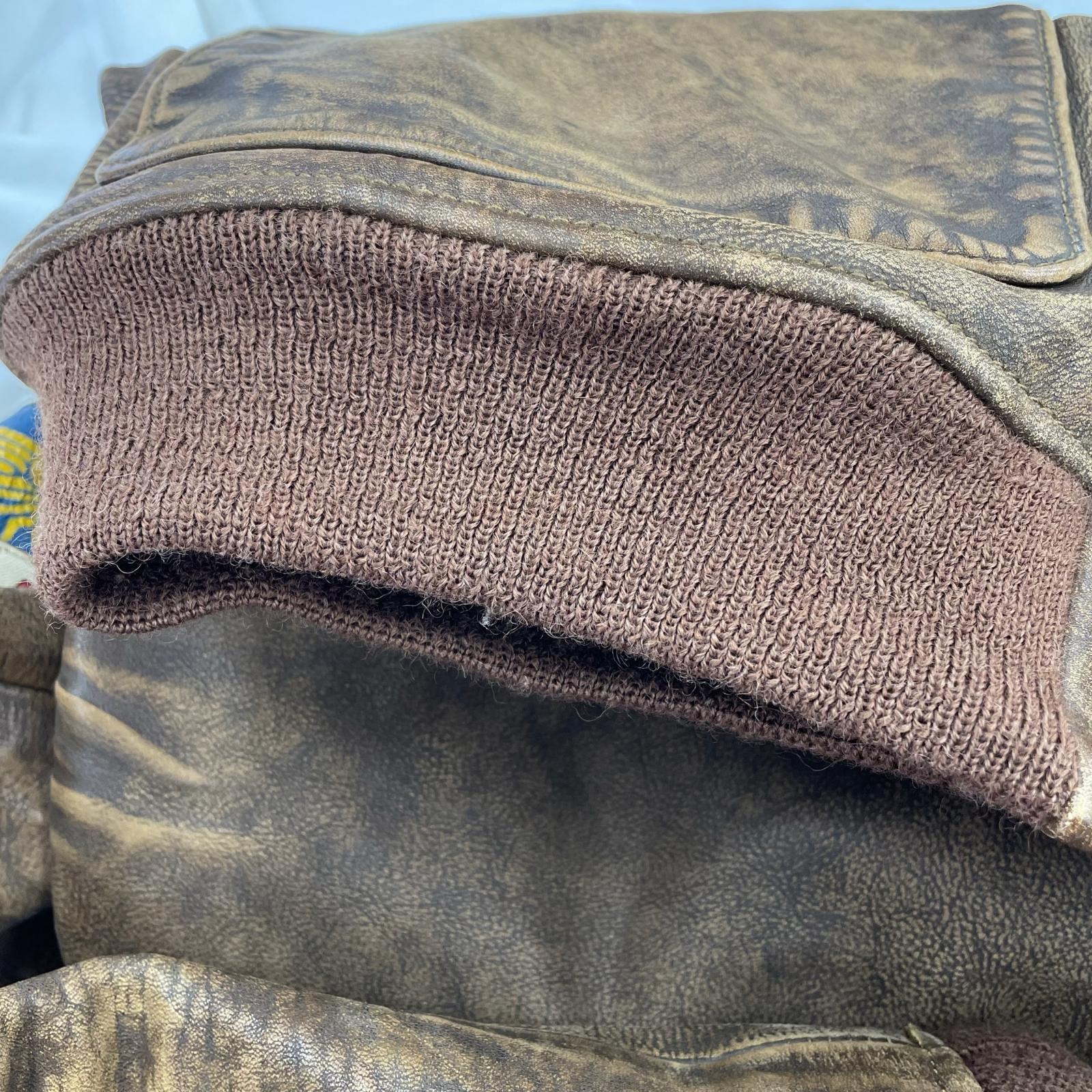 レザージャケット POLO RALPH LAUREN TYPE A-2 ヴィンテージ加工 レザージャケット サイズS ブラウン S ブラウン