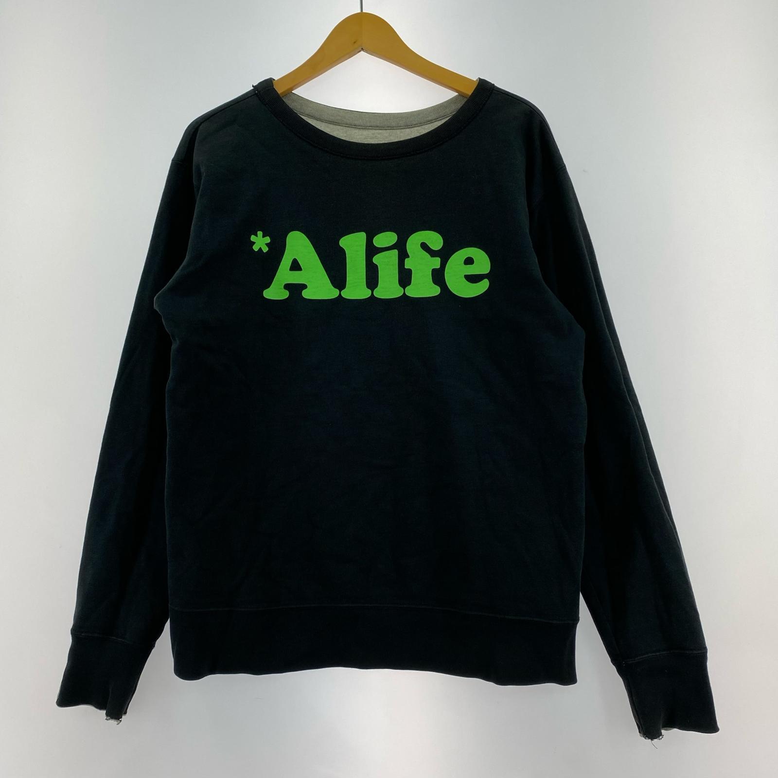 スウェット A BATHING APE 00s 4面 カレッジプリントスウェット ブラック×グレー サイズM リバーシブル M
