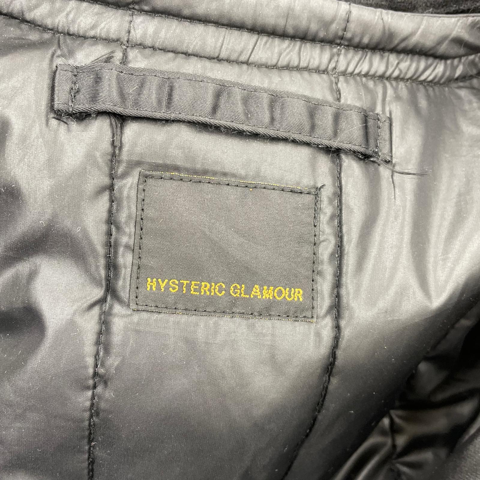 ブルゾン HYSTERIC GLAMOUR プリマロフト 袖レザー N-2B フライトジャケット M ブラック M ブラック
