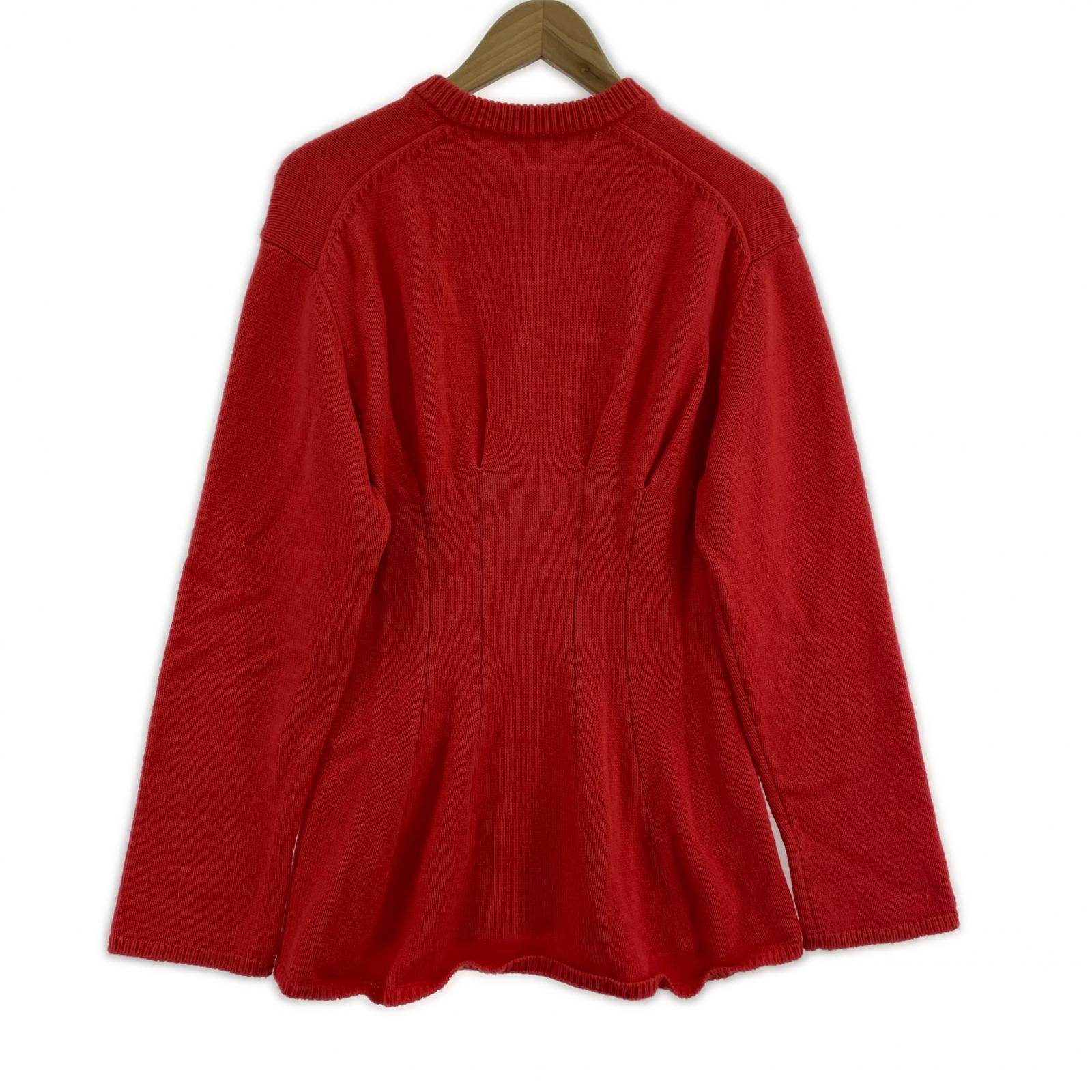 ニット 22AW クルーネック ウエストシェイプ S レッド S レッド