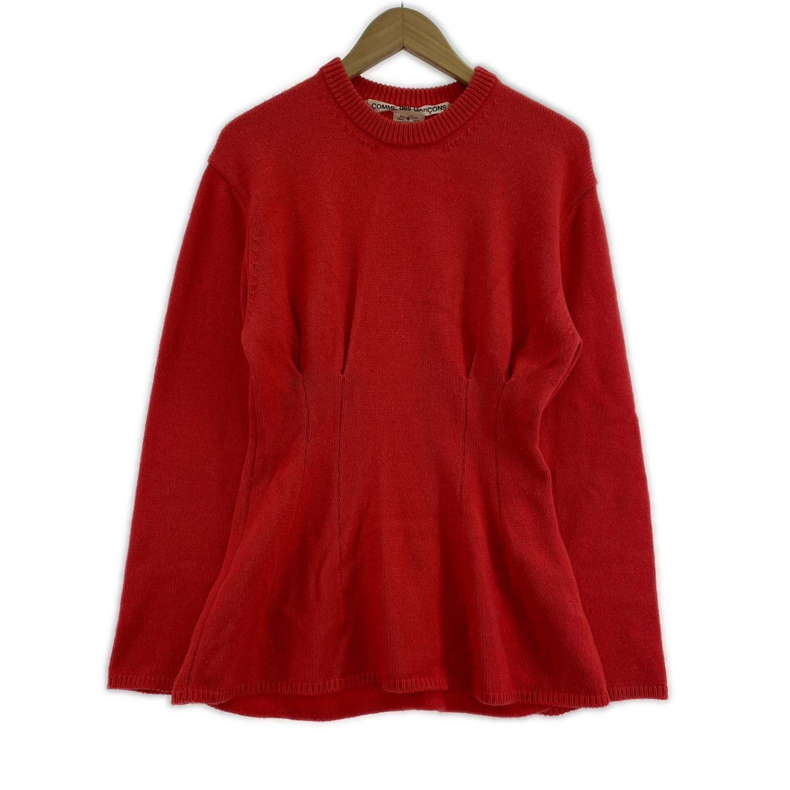 ニット 22AW クルーネック ウエストシェイプ S レッド S レッド