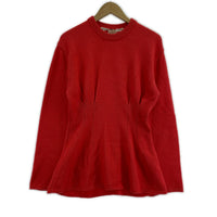 ニット 22AW クルーネック ウエストシェイプ S レッド S レッド
