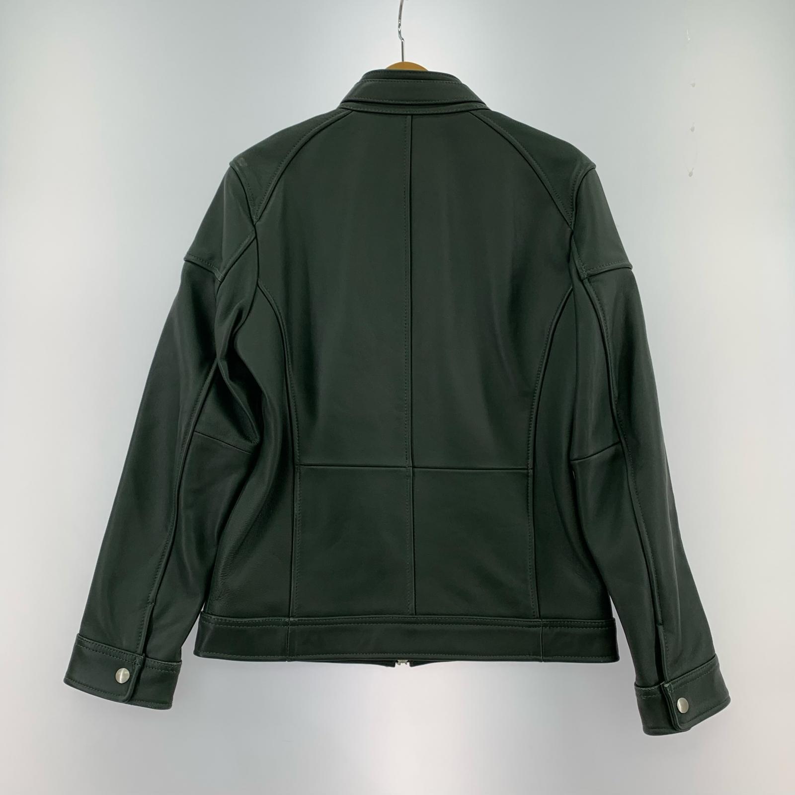 ライダースジャケット シングルライダース 緑 M グリーン