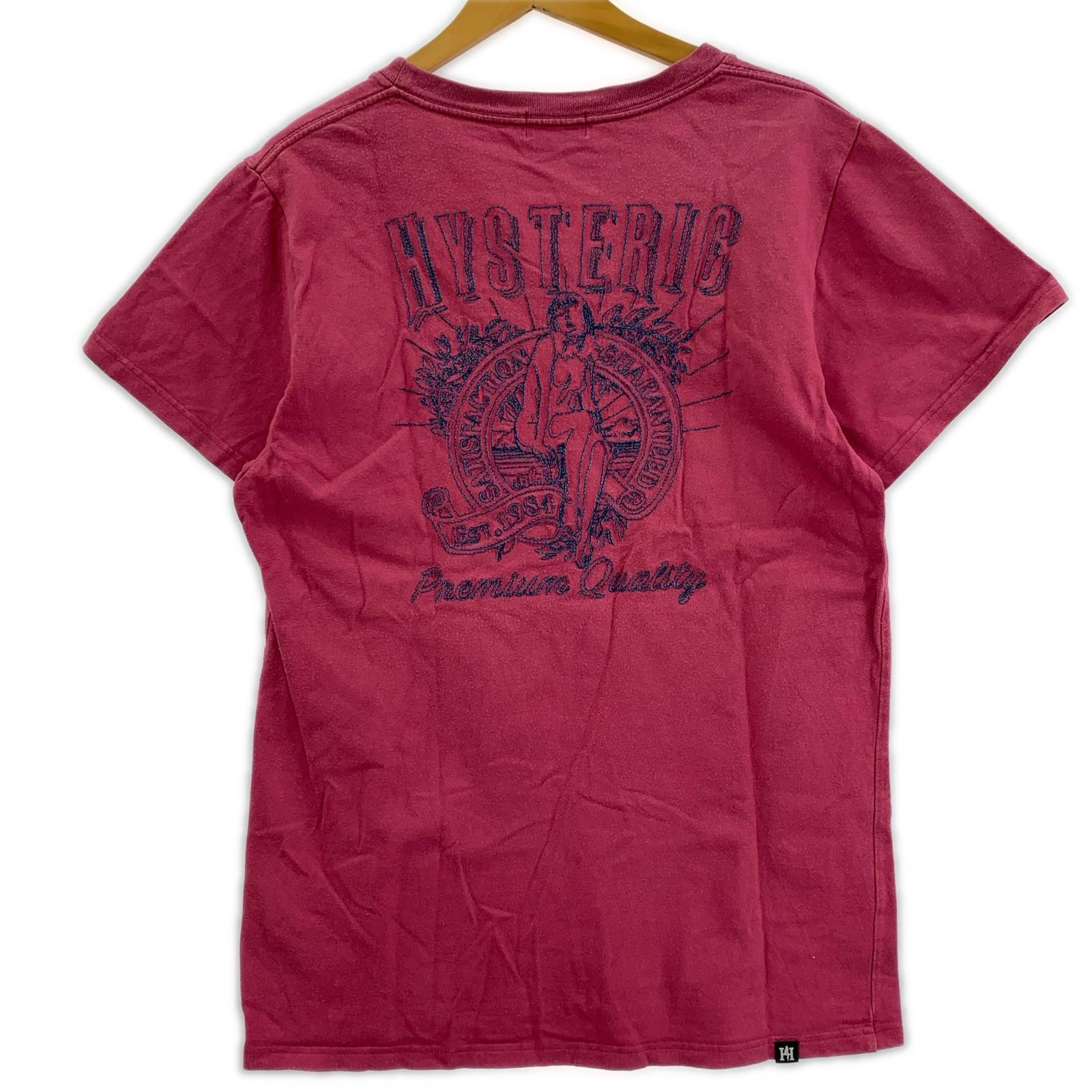半袖Tシャツ バック刺繍 ピンク (F) ピンク