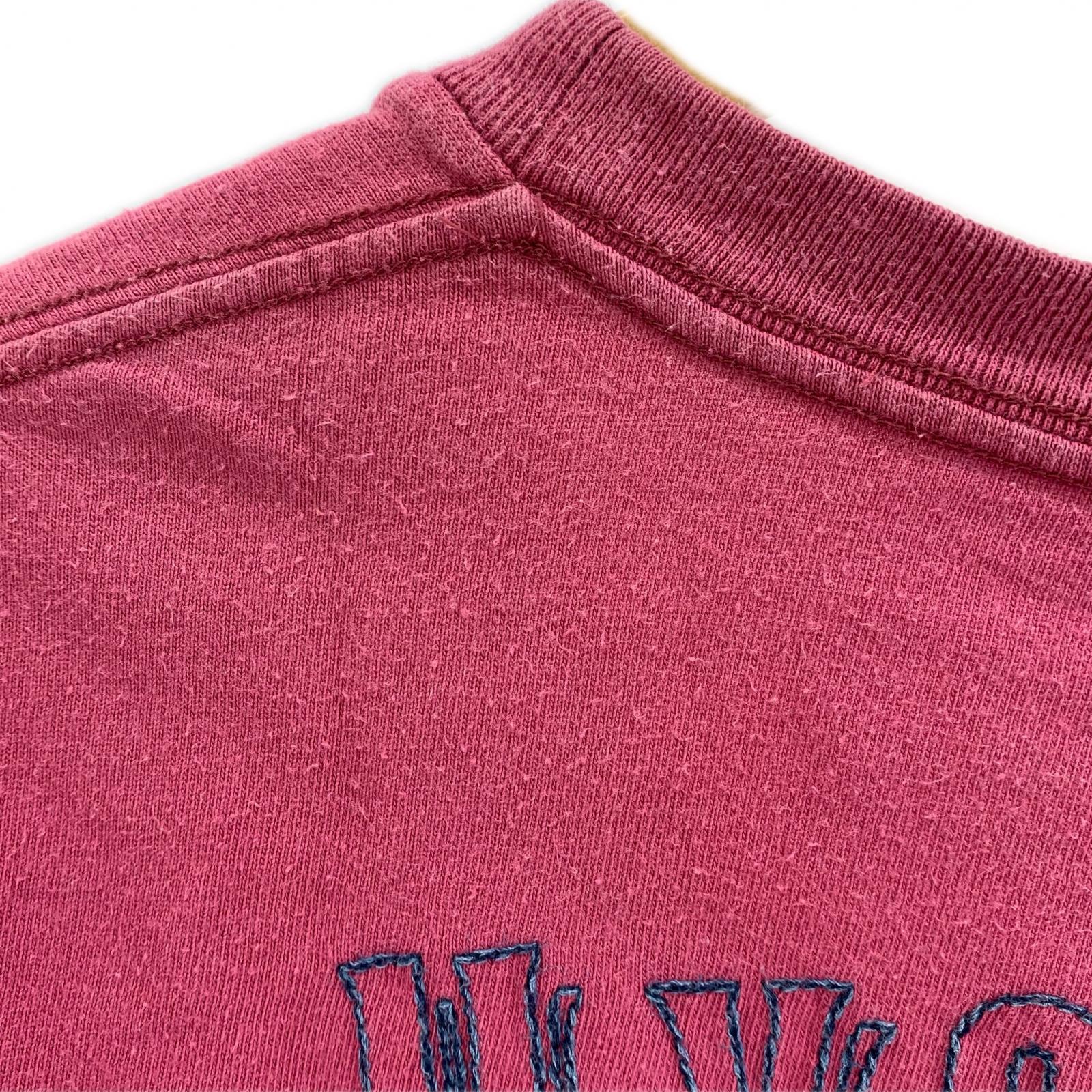 半袖Tシャツ バック刺繍 ピンク (F) ピンク