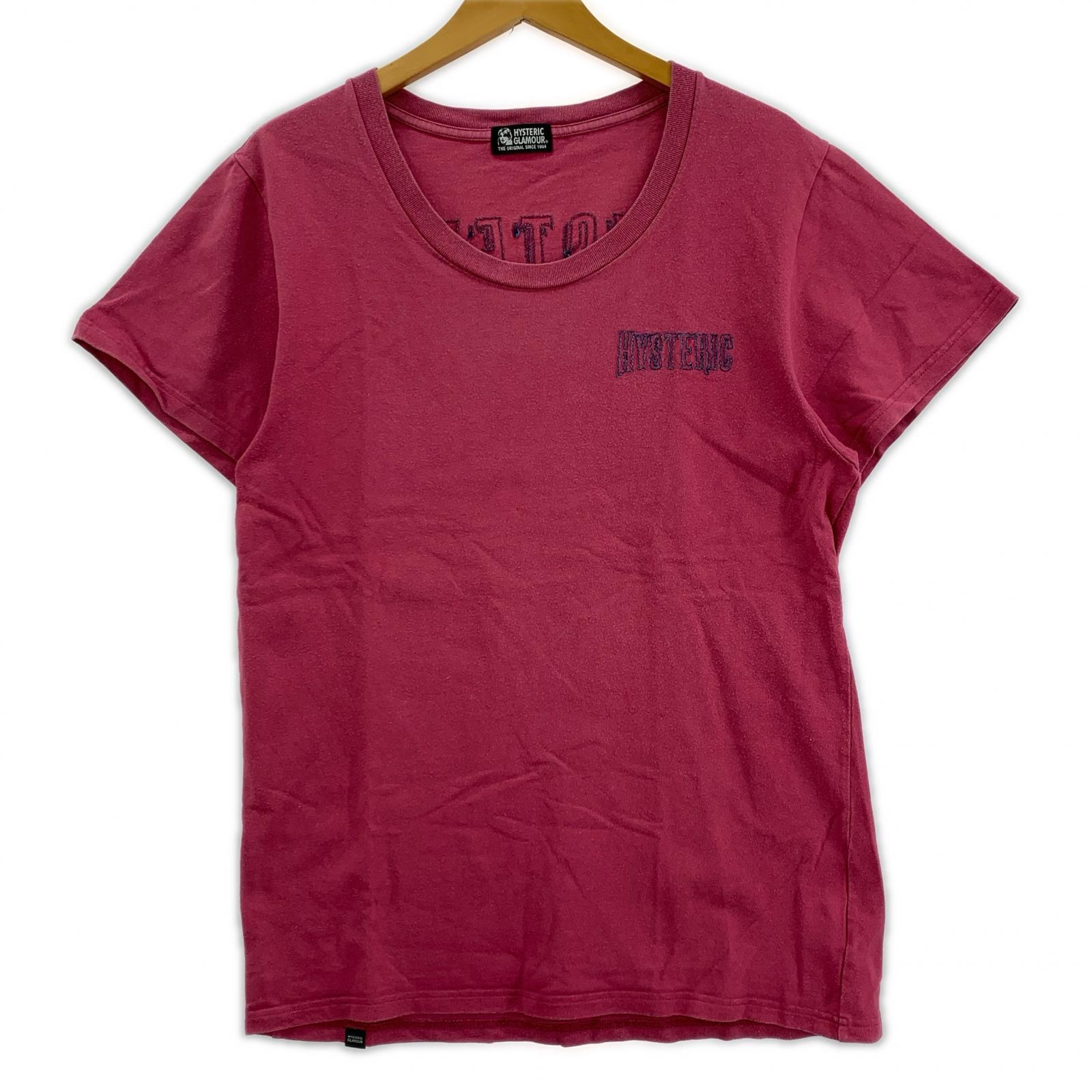 半袖Tシャツ バック刺繍 ピンク (F) ピンク